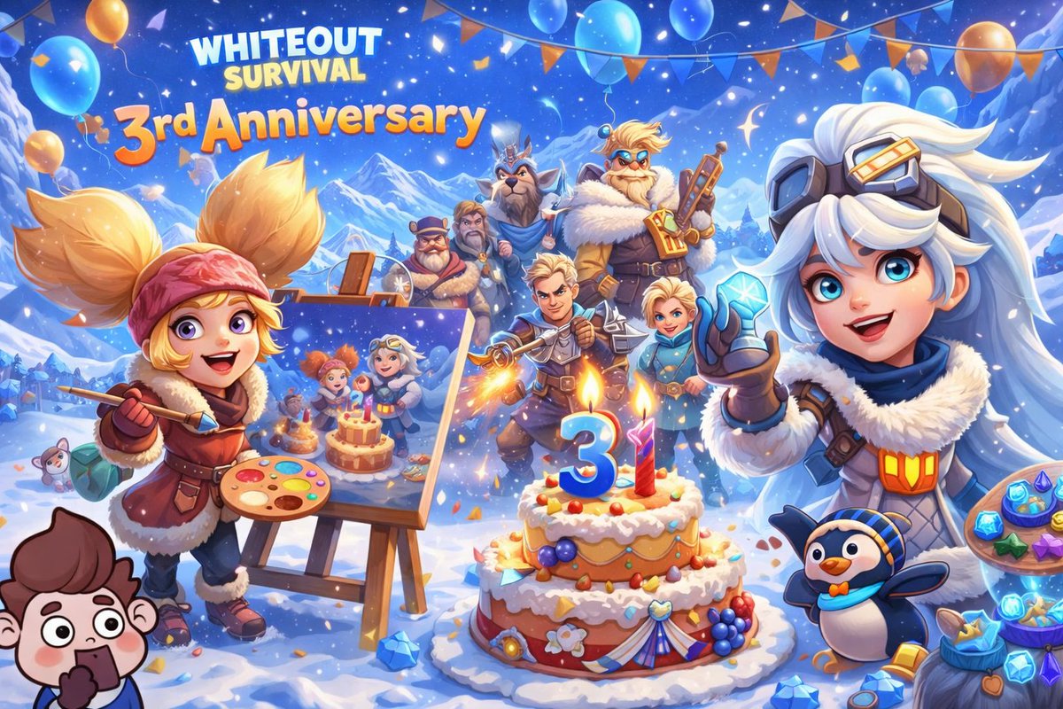 MrCoinw's tweet photo. Happy anniversary, WOS!

Id: 527165308

#whiteoutsurvival #wosfanart https://t.co/EzBHPIp5c9