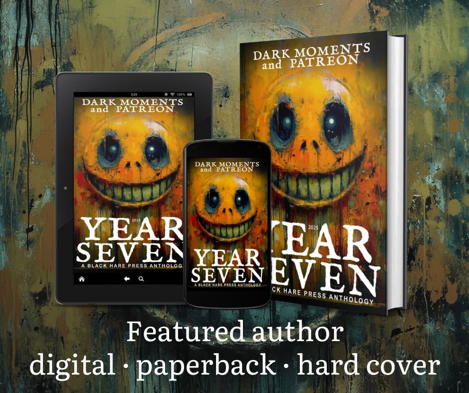 freginold_JS's tweet photo. Honored to have 2 stories in the Black Hare Press Year Seven Dark Moments anthology. It's a good collection -- several dark fairy tale retellings, some great stories by Liam Hogan and Kai Delmas, and plenty of other stories to keep you up at night.

https://t.co/GIjAREx7PE https://t.co/FxIbSClora