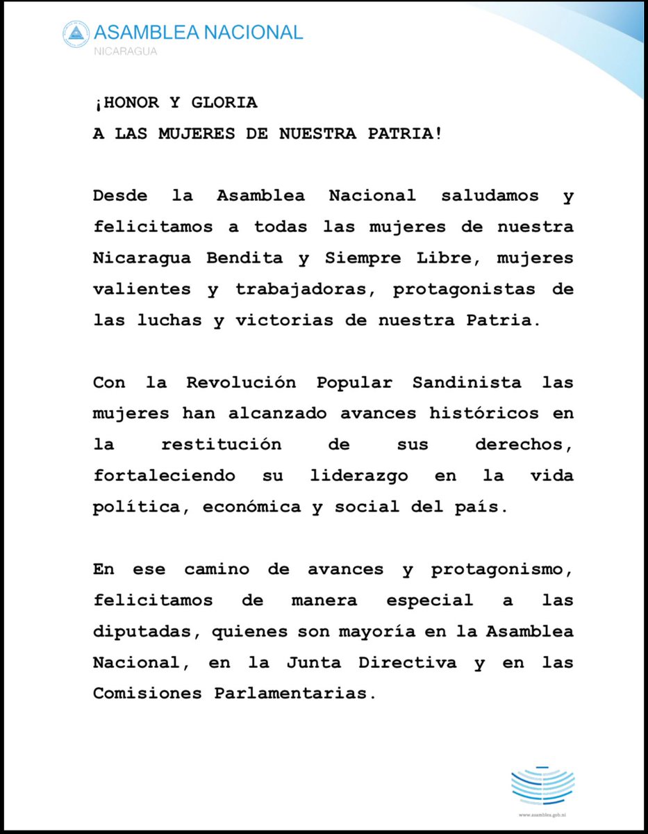 Canal Parlamentario Nicaragua tweet media