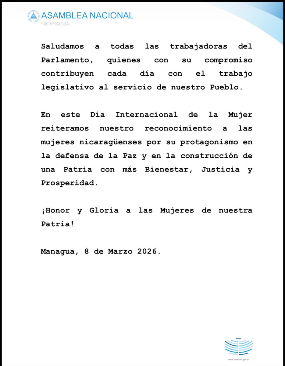 Canal Parlamentario Nicaragua tweet media