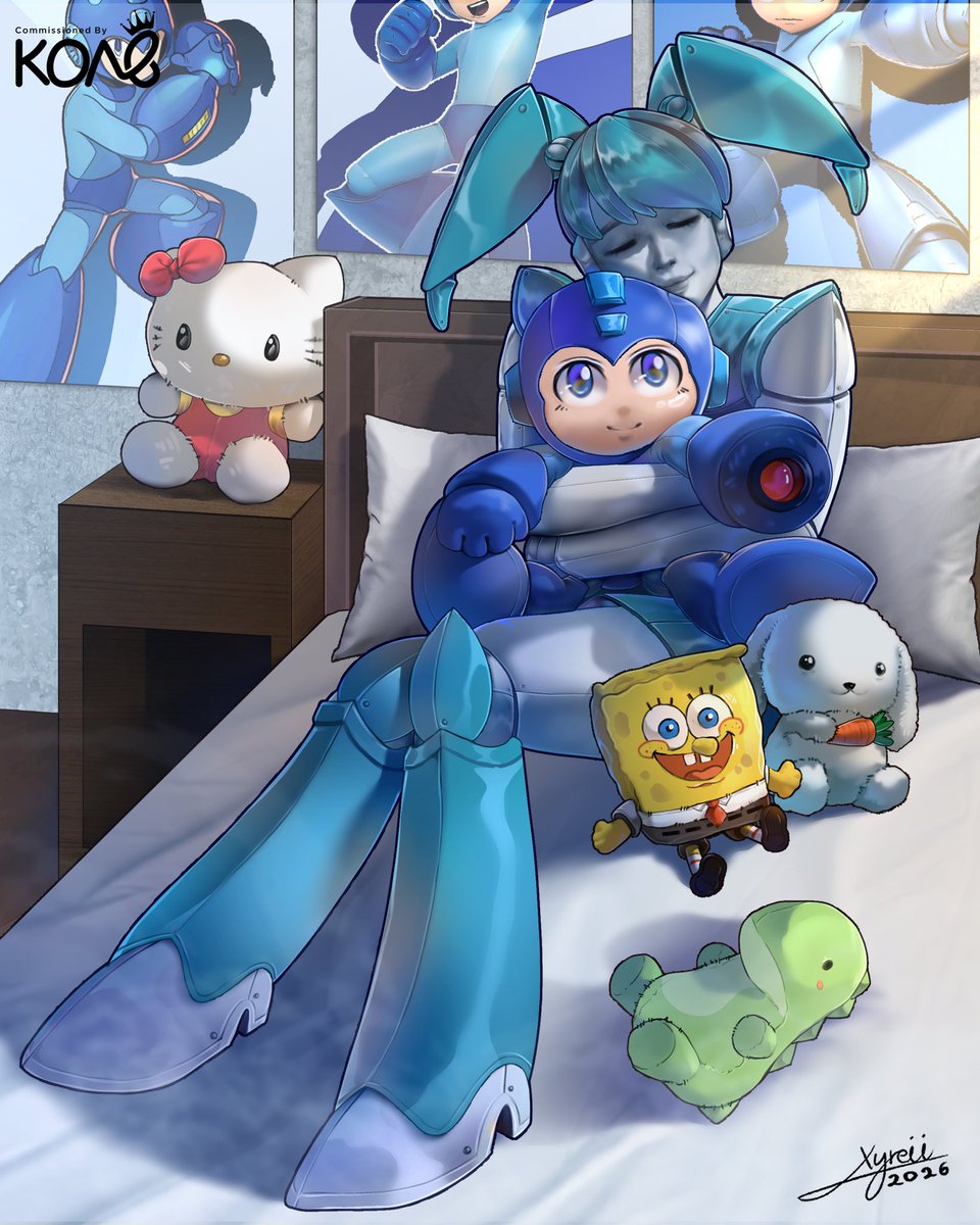 Many thanks to <a href="/xyreii/">Xyreii 🇵🇭 VGEN ✨</a> for this adorable of Jenny Wakeman (XJ-9) in her room holding her newly acquired Megaman Plushie. So cute! 

#JennyWakeman #Megaman #celebritycrush  #fangirl