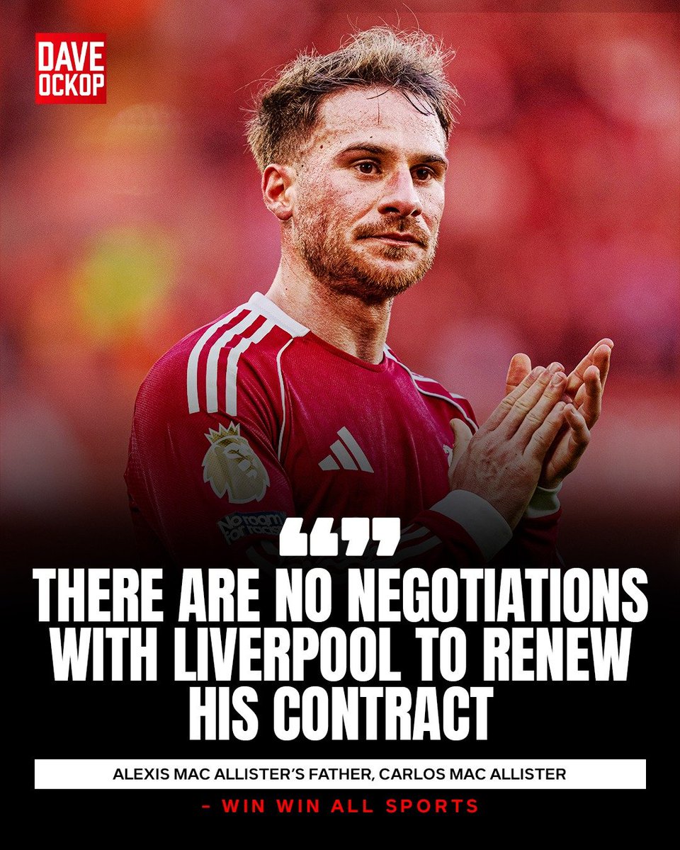 Carlos Mac Allister, the father and agent of Alexis Mac Allister: 

“There are no negotiations with Liverpool to renew the contract.” @ismael
