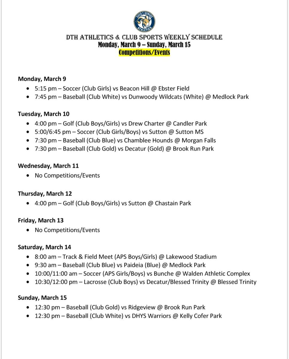 D.T. Howard Activities tweet media