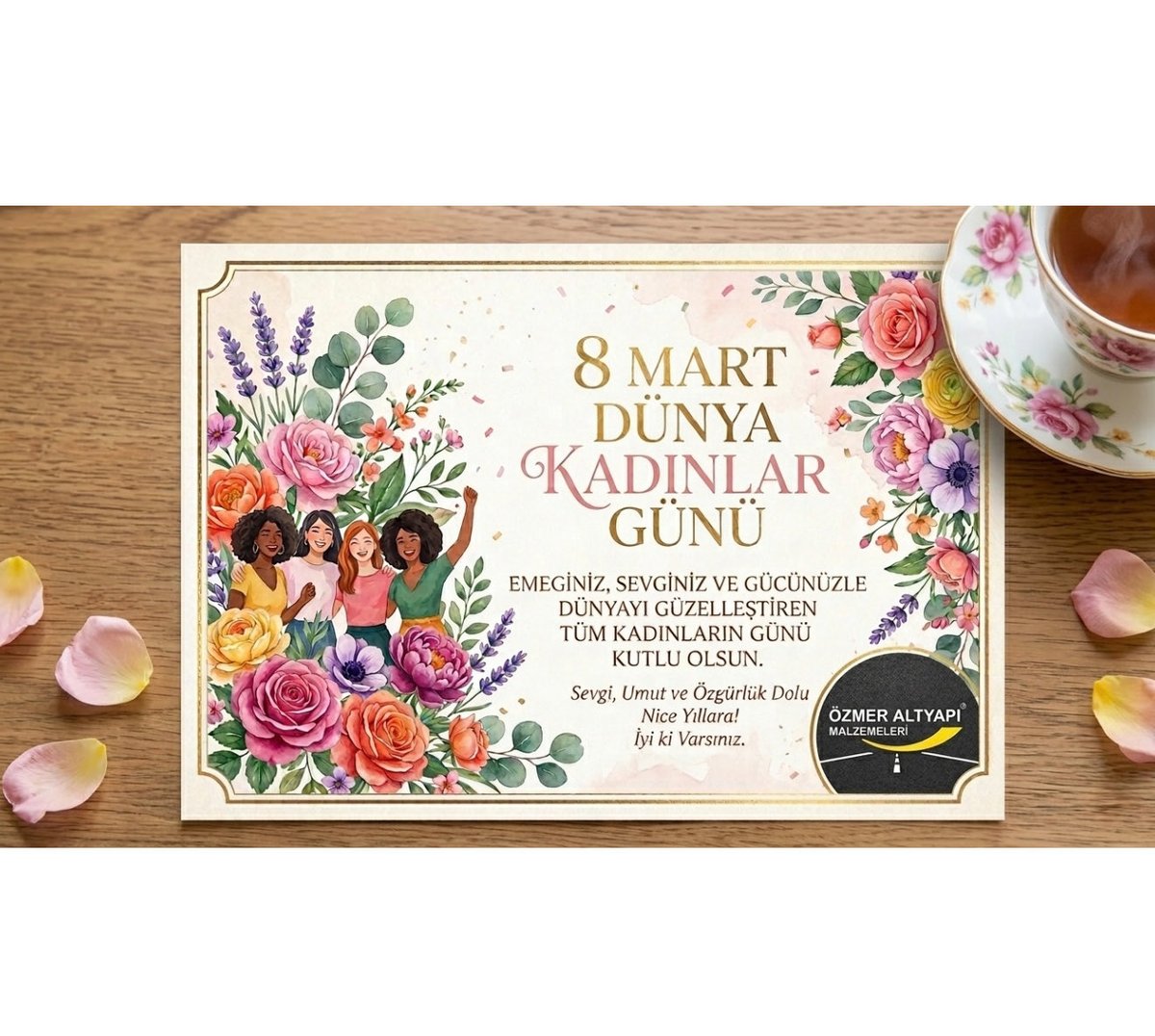 ozmeryapi's tweet photo. Emeğiniz, sevginiz ve gücünüzle dünyayı güzelleştiren tüm kadınların günü kutlu olsun. 🌸
.
.
#8martdünyakadınlargünü #8martemekçikadınlargünükutluolsun https://t.co/6t5eH9xFjV