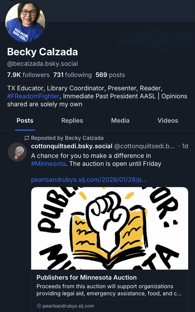 OccupyLibraries's tweet photo. Quote:
Prologue
Why Intellectual Freedom Matters
Becky Calzada
Calzada is one of ALA’s school librarians who target children (via #FReadom @FReadomFighters, soon to be ALA President) and who hates America. Did she promote help for Antifa domestic terrorists? #txlege
🧵 4/11 https://t.co/5OgZgTwEWZ