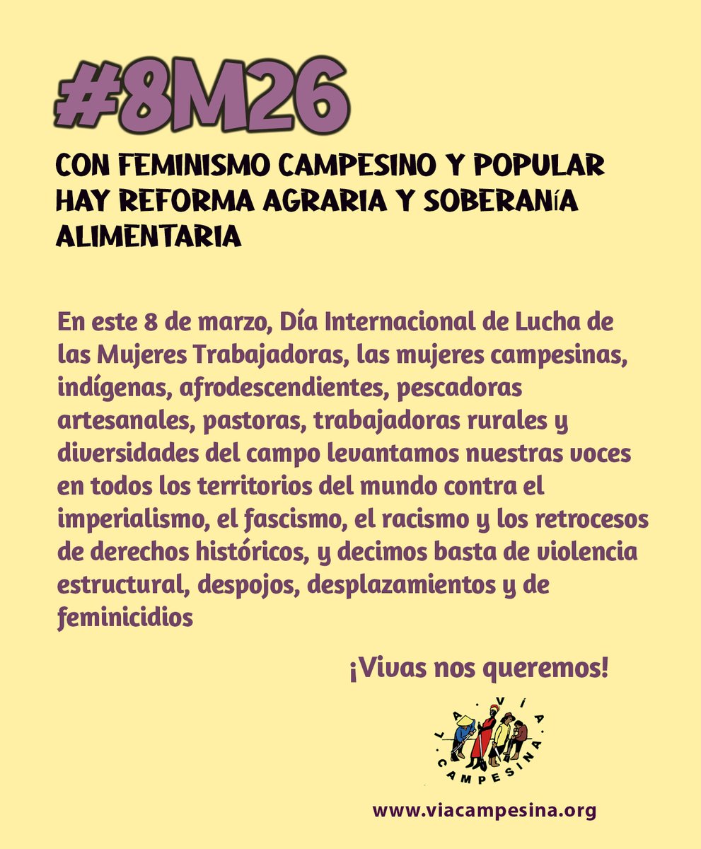 La Vía Campesina Español #SoberaniaAlimentariaYA tweet media