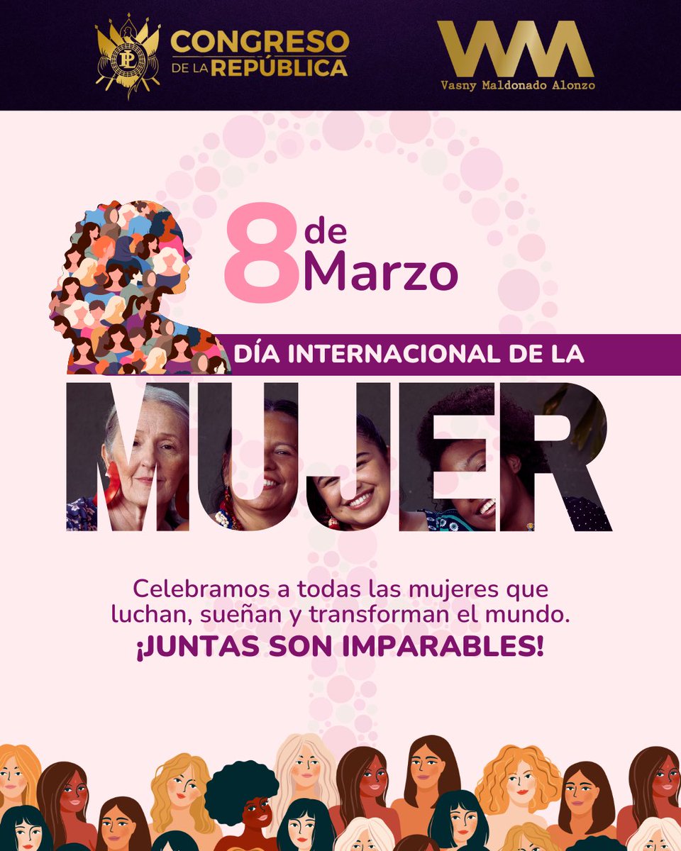 VasnyM's tweet photo. Hoy reconocemos la fuerza, valentía y dedicación de todas las mujeres.
¡Feliz Día Internacional de la Mujer! 🌸

#VMA #DíaDeLaMujer #MujeresQueInspiran #MujeresFuertes #8DeMarzo #Guatemala https://t.co/G0HJkU5c75