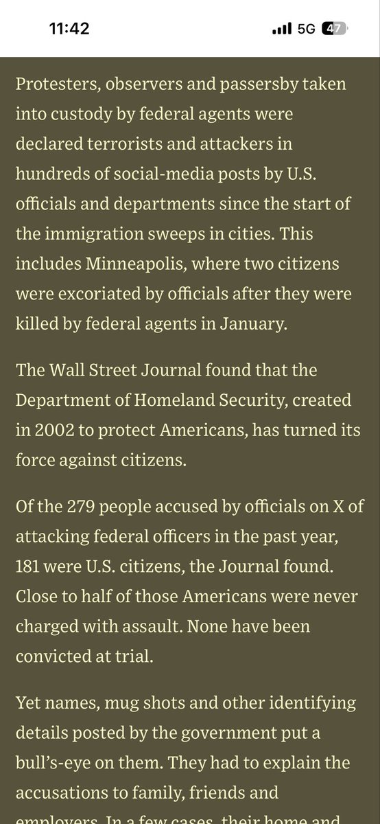 “The Wall Street Journal found that the Department of Homeland Security, created in 2002 to protect Americans, has turned its force against citizens.”

wsj.com/us-news/immigr…