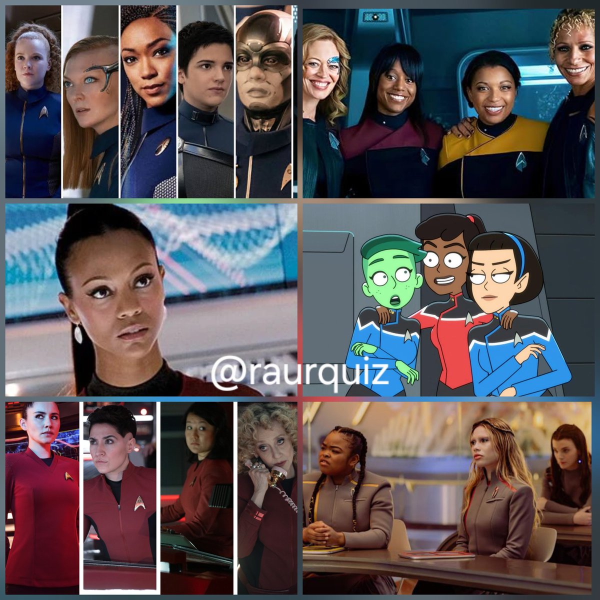 raurquiz's tweet photo. #internationalwomensday♀️ #StarTrekDiscovery #Burham #tilly #keyladetmer #airiam #startrekpicard #7of9 #raffimusiker #alandralaforge #sidneylaforge #kelvin #uhura #lowerdecks #mariner #tendi #tlyn #snw #laannooniensong #pelia #ortegas #starfleetacademy #genesislythe #sam #tarima https://t.co/0ggLoW0zRs