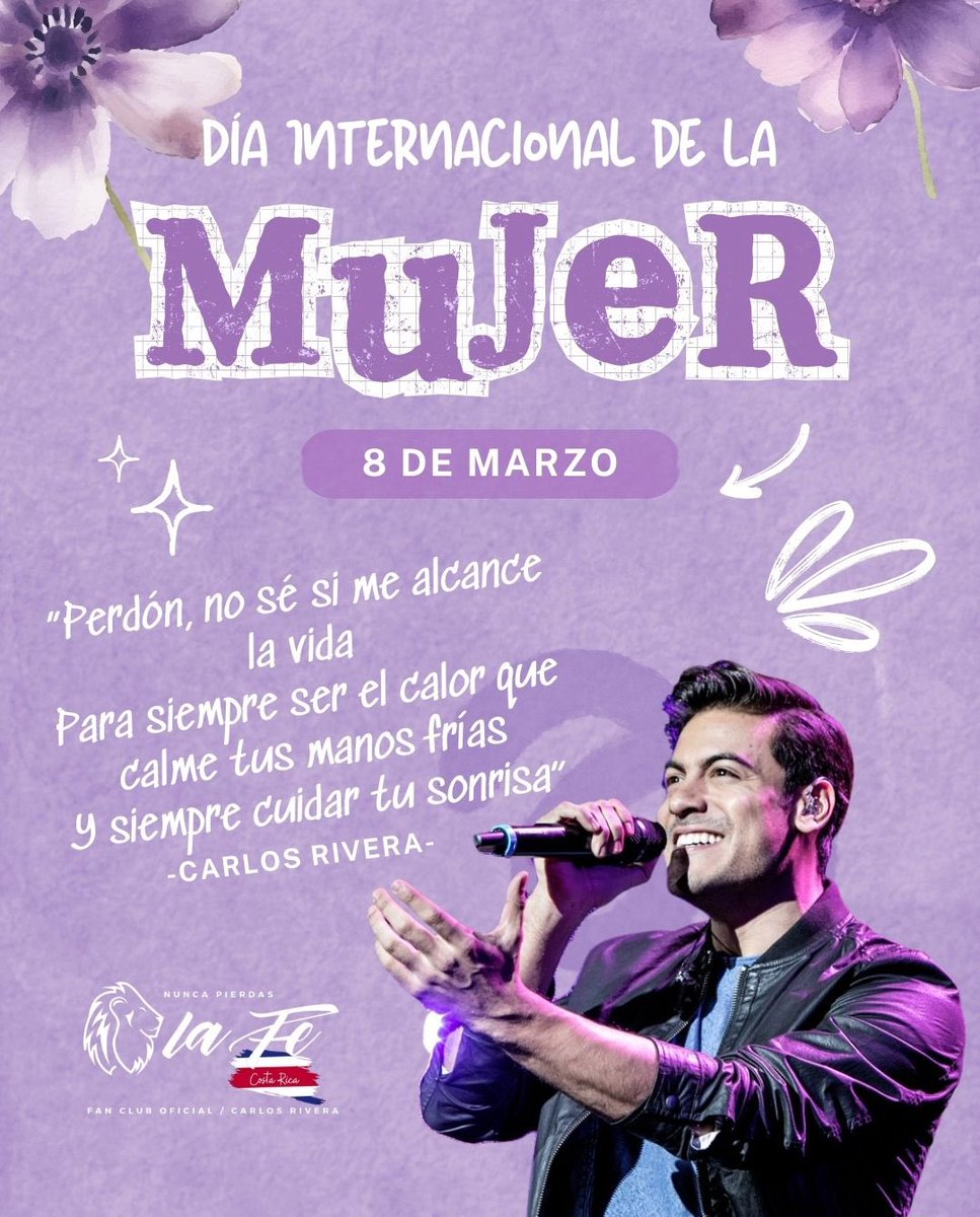 Hoy conmemoramos un día muy especial 💜 #DiaInternacionalDeLaMujer #Riveristas #CarlosRivera #Mujer #FCONPLFCR🇨🇷 <a href="/_CarlosRivera/">Carlos Rivera</a>