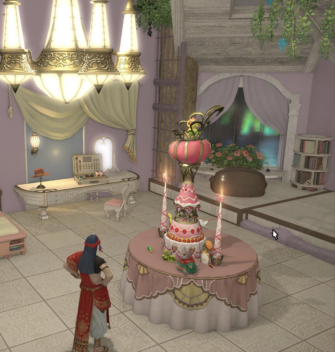 Flos_mare's tweet photo. #FFXIV
#エターナルバンド　
内装ラストパーツであるケーキ　無事飾れました https://t.co/8DL5Gxcv0B