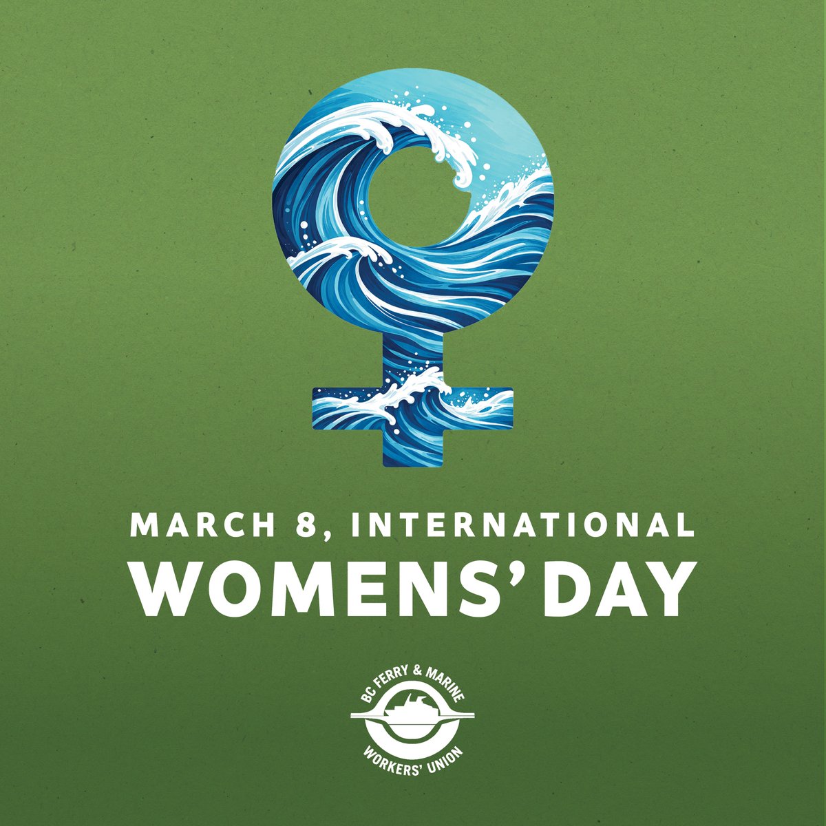 BCFMWU's tweet photo. March 8 is International Women’s Day. To the women on deck, in terminals, in the engine room, on the bridge, in catering, customer service, IT, admin and in leadership, we see you and we stand with you. 💜⚓️ https://t.co/oL2upiI6Fr