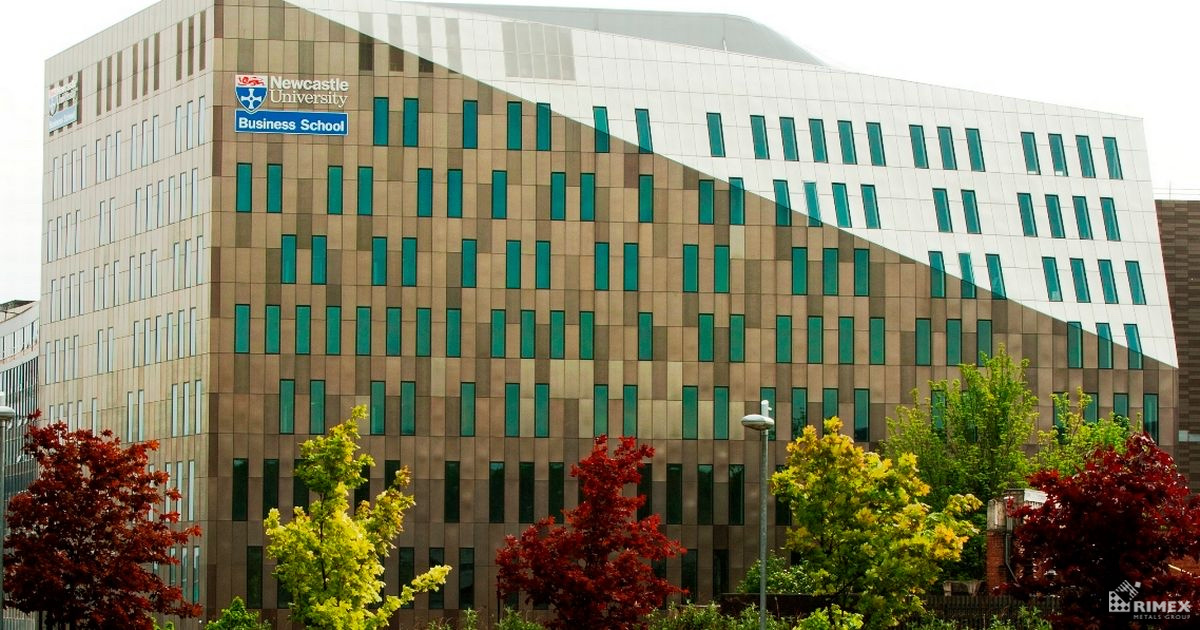 rimex's tweet photo. Our 316 grade ColourTex® Bronze Pearl and Pagoda finishes were used to create this attractive rainscreen system at the University of Newcastle Business School. #rainscreensystem #buildingcladding
https://t.co/yQKaa2uqTE https://t.co/iEVJPCcF7j