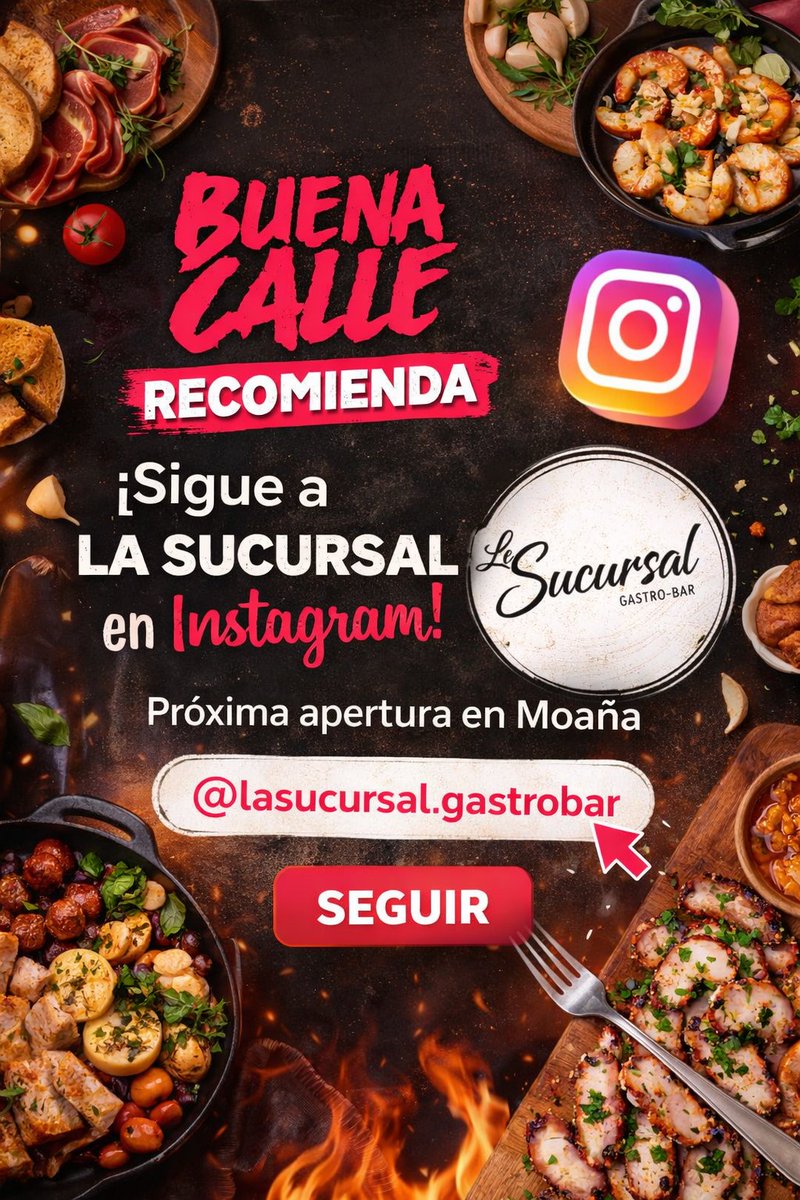 BuenaCalleMedia's tweet image. La escena gastronómica de Moaña continúa creciendo con nuevas propuestas que merecen atención. Entre ellas destaca La Sucursal Gastro-Bar, un proyecto que muy pronto abrirá sus puertas en la localidad
📲 lasucursal.gastrobar
📍 Av. Concepción Arenal, 30 — #moaña