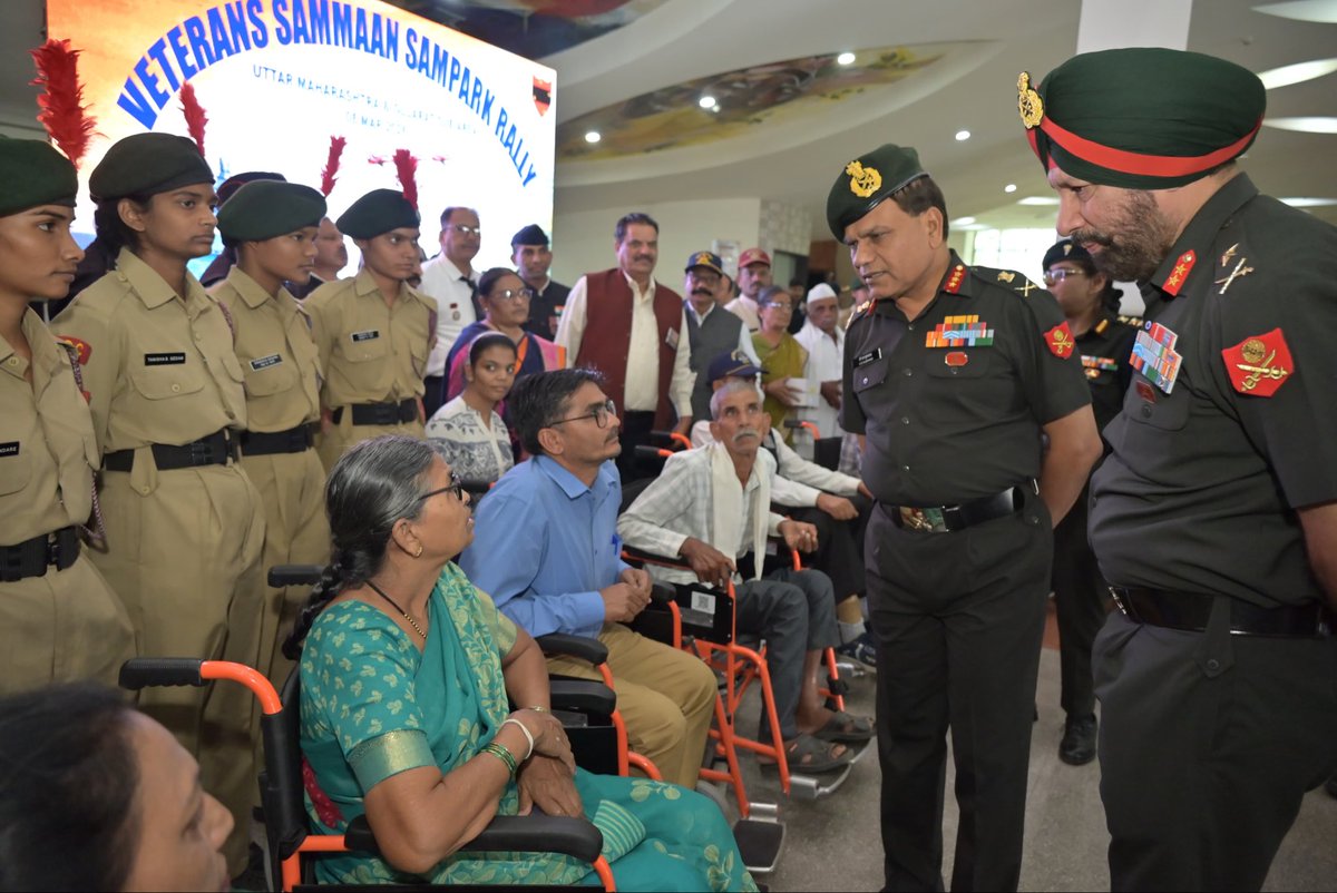 Samman Sampark Rally, Nagpur!!!
Honouring those who served!!!✨🎖️

A Mega Samman Sampark Rally was held for Veterans today at Suresh Bhatt Auditorium, Nagpur, under the aegis of Headquarters Maharashtra Gujarat &amp; Goa  Area bringing together ~3000 Ex-Servicemen from 7 districts.