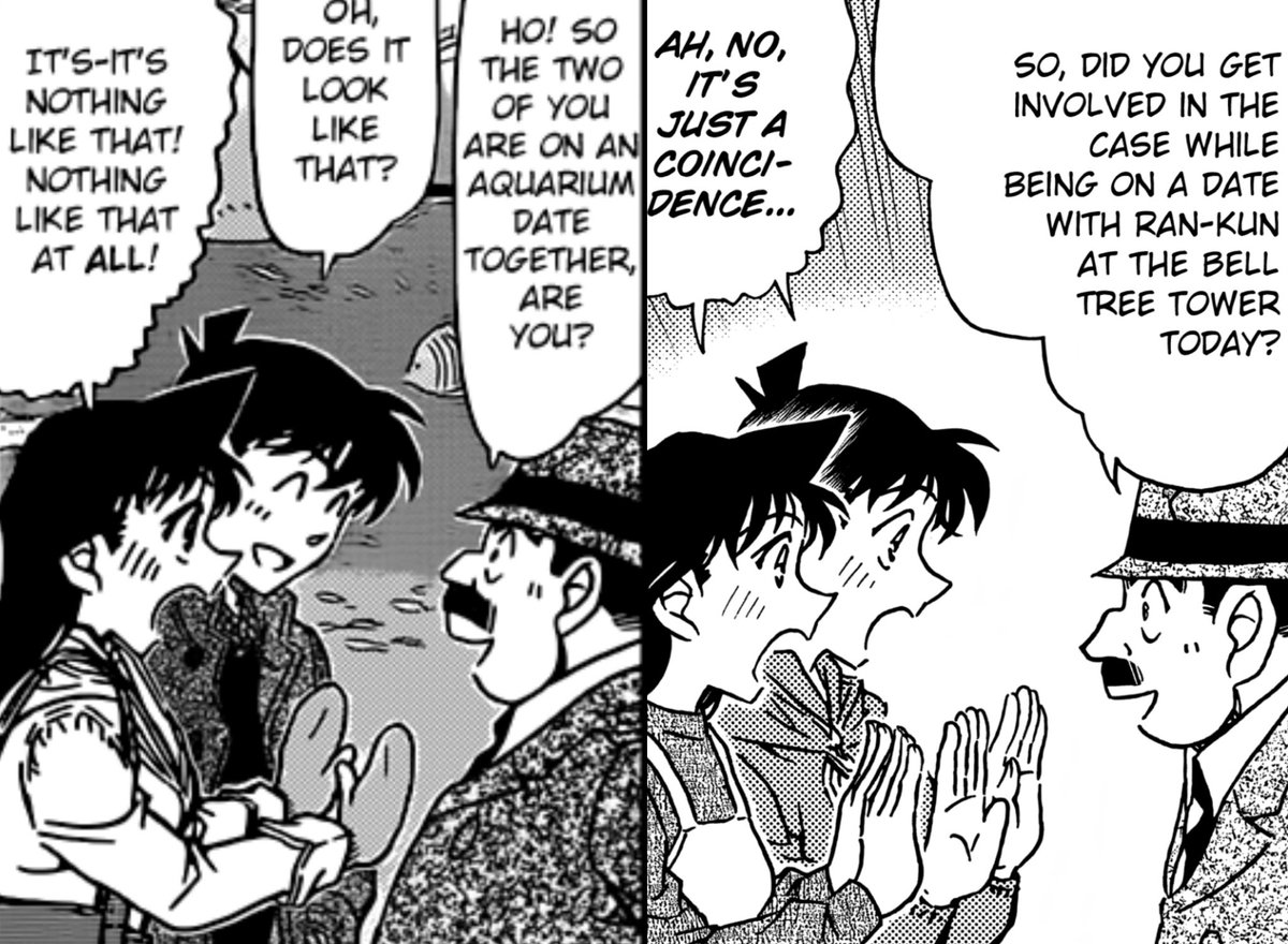 You guys are on a date, right? 
The difference is clear.

Shinichi                              Not Shinichi