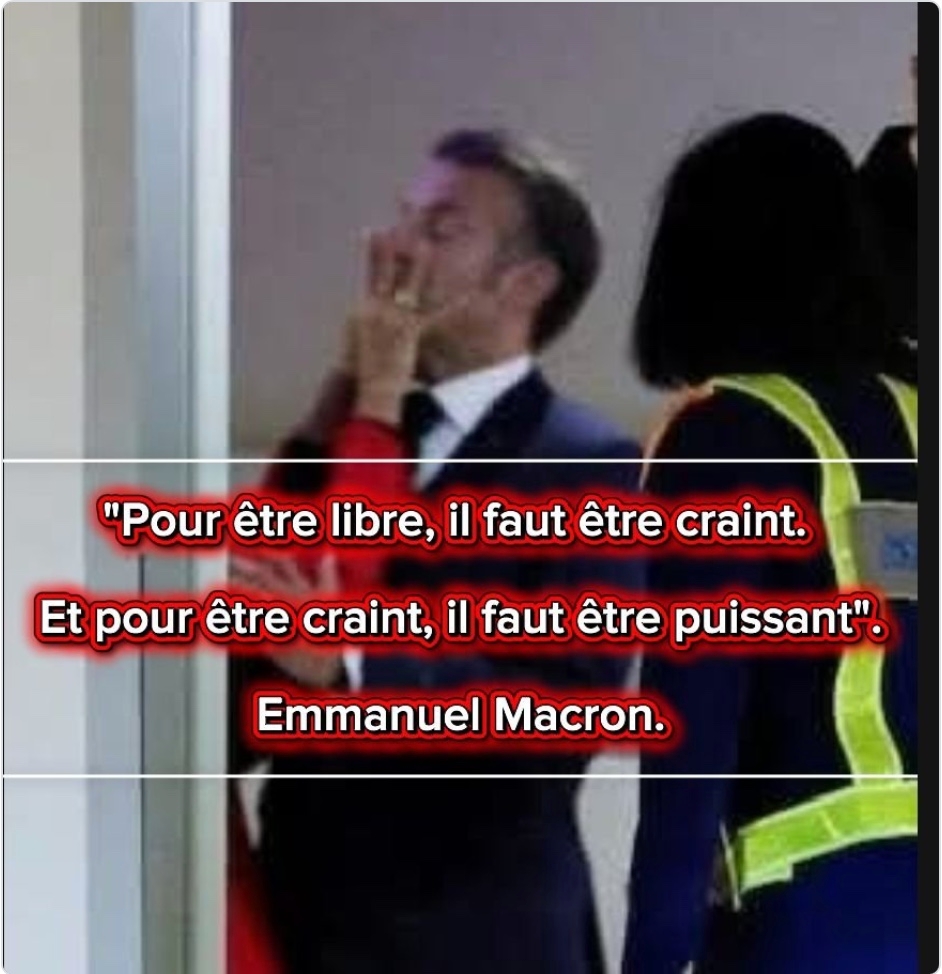 Dominiq49230998's tweet photo. #EmmanuelMacron #Macron #craint #puissant #Brizitte https://t.co/1kEBGMWwhS