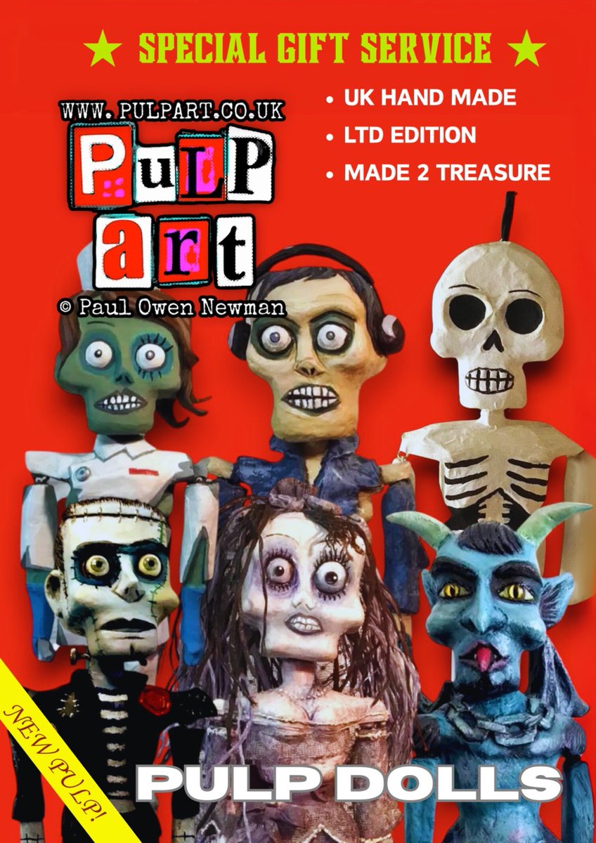 NewmanPulpArt's tweet photo. One Of A Kind Mobile Props๐ช #PulpArt PULP DOLLS! Lightweight. Loud. These Dolls show up. ๐ญ Built for display & made to move. New division for that mobile gift. ๐ #made2treasure with mobility ๐ญ #NewPulp #Pulp #PulpMagazine #PulpArtist #PulpArtMedia https://t.co/ShOcjNyIBS https://t.co/JvRR9oUoiq