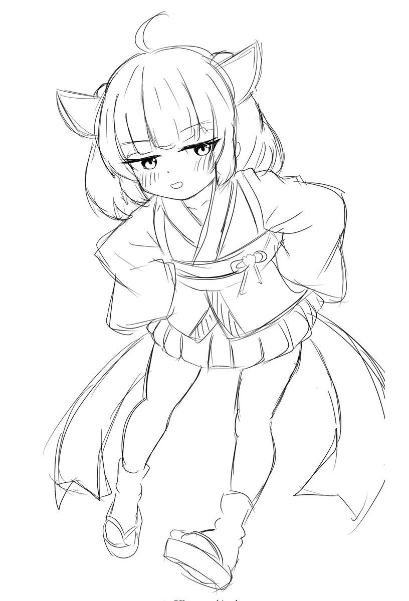 ここはけんぜんなやつで🥰
#このタグを見た人はラフ画とその完成絵を見せる 