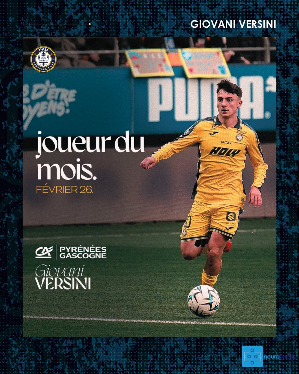 neuroTactic_'s tweet photo. ✅Lamine Cissé élu joueur du mois de février à Stoke City. 
✅Giovani Versini élu joueur du mois de février à Pau FC. 
✅Tristan Crama nominé PFA Championship POTM février à Millwall.
3 joueurs. 1 méthode. 🧠⚽ https://t.co/IqBihnWBmt