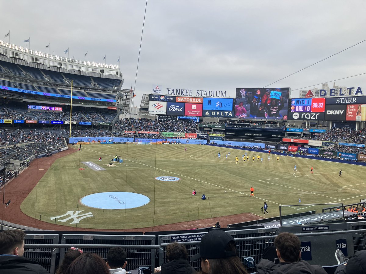 dghigliotty's tweet photo. Incredible time seeing @newyorkcityfc beat @OrlandoCitySC at Yankee Stadium yesterday with my good friend @keithmasters! Great soccer game. Great conversations. https://t.co/MK47RMvQp8