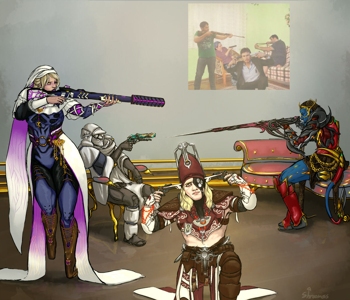 This is getting out of hand!  

#warframe #tennocreate #thedevilstriad #warframedrifter #lyonallard #marieleroux #roathe