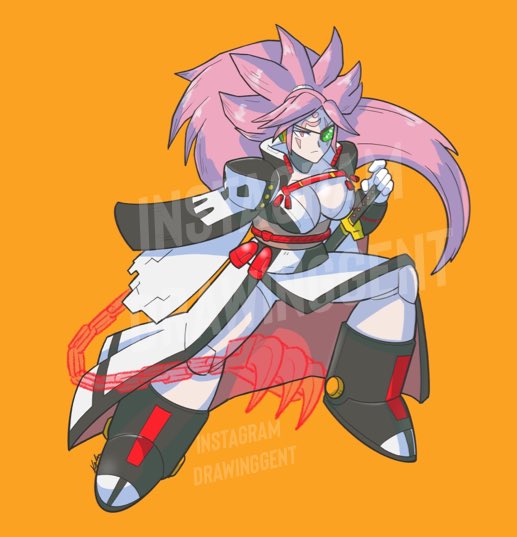 Robo Baiken is here #GUILTYGEAR #baiken #fanart #megaman