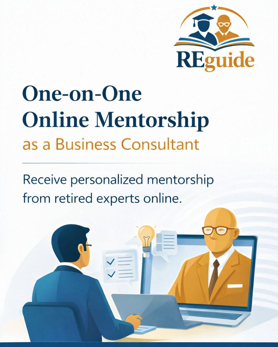 reguide_ai's tweet image. Success becomes easier when you learn from experience. 🎓
With REguide, connect with retired professionals and receive one-on-one online mentorship to grow your business, gain real insights, and make smarter decisions.
Learn from experience. Grow with guidance.

#REguide