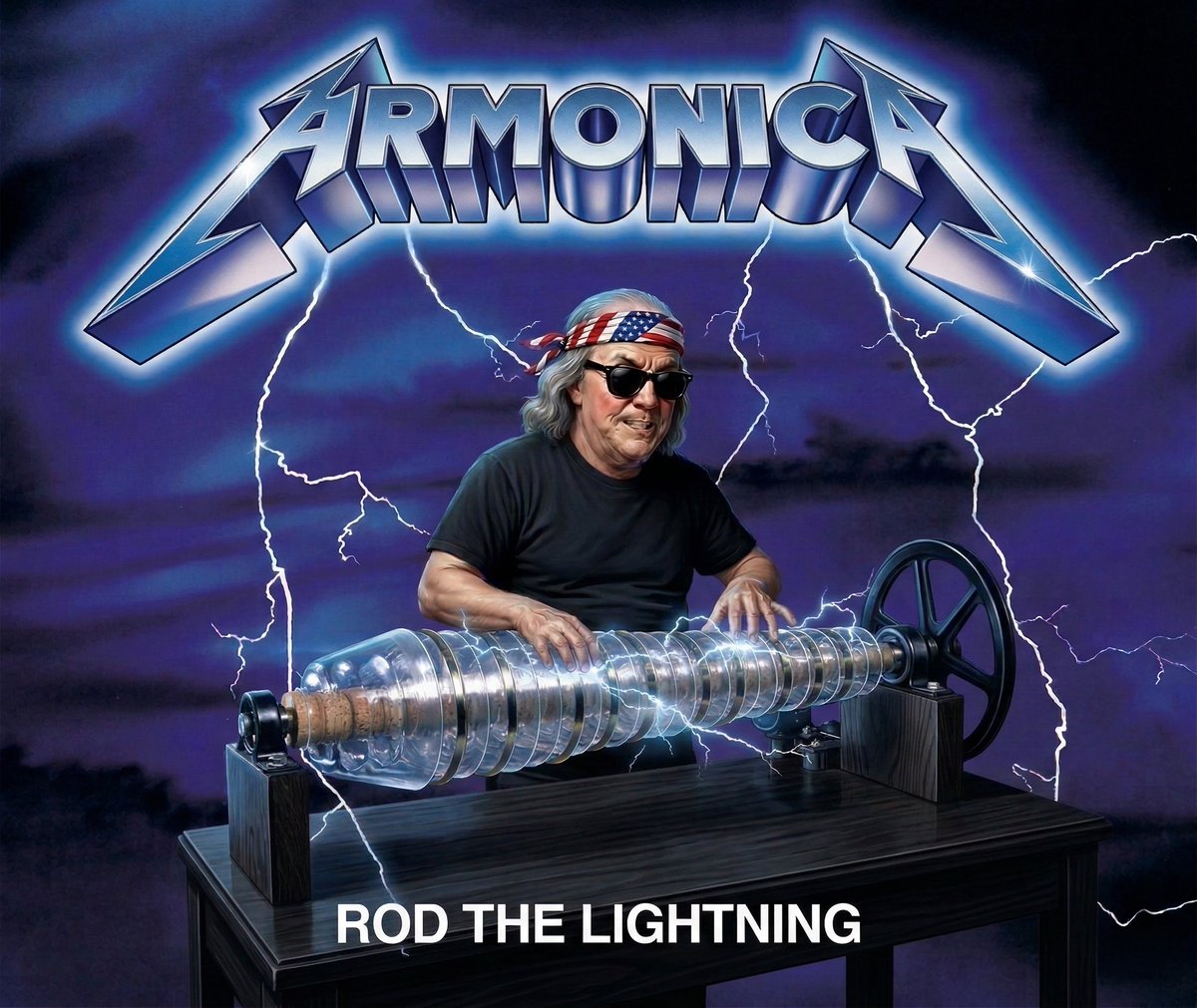 HistoryAliveAI's tweet photo. Benjamin Franklin didn’t just discover electricity… he decided to ROD THE LIGHTNING. ⚡🪕

Founding Father of heavy metal confirmed 😂
(Parody only — Franklin would 100% approve)
Who else is jamming to this? Drop a ⚡
#Armonica #RodTheLightning #MetallicaParody #GlassArmonica https://t.co/bd2LJDXTpS