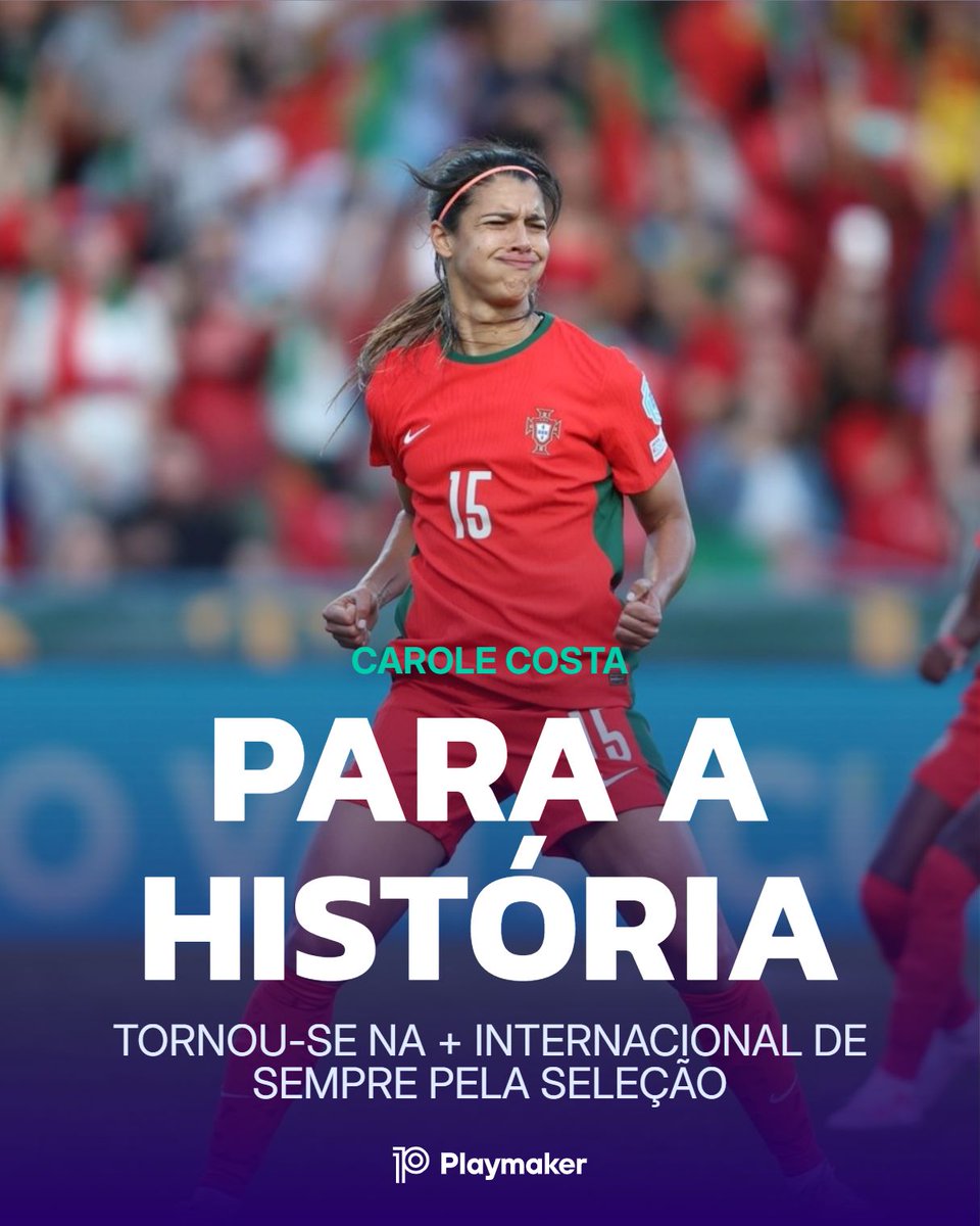Jogadoras com + jogos por 🇵🇹:
188 Carole Costa⬆ 🔝 
187 Ana Borges
180 Dolores Silva
145 Carla Couto
146 Cláudia Neto
143 Tatiana Pinto
132 Edite Fernandes
131 Jéssica Silva
124 Carolina Mendes
124 Sílvia Rebelo
123 Diana Silva
103 Patrícia Morais
103 Paula Cristina
102 Andreia