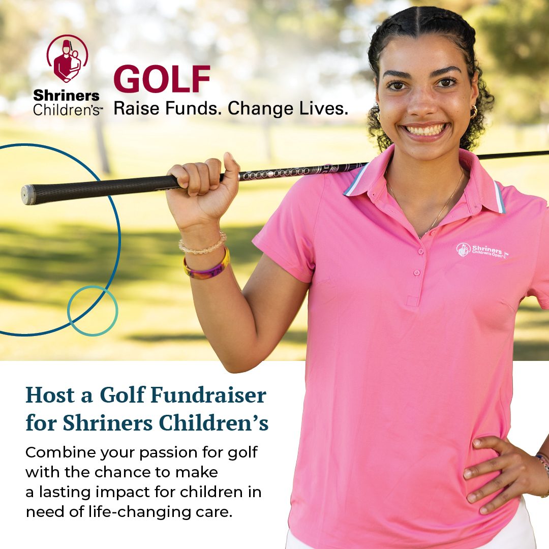 shrinershosp's tweet photo. Whether you’re playing at a coveted course or competing with friends, turn your love of golf into a fundraising event that drives real impact for families. Visit https://t.co/8wIv8rjQPJ to get started. #golf #fundraiser #ShrinersChildrens https://t.co/MnMQFiROqG