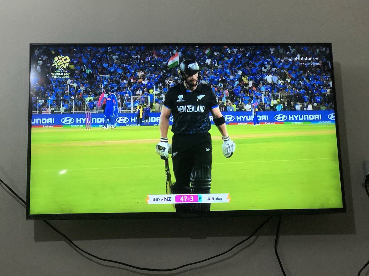 Ansh9552's tweet photo. Again 47-3 at Narendra Modi Stadium in am Home WC Final #IndiaVsNewZealand #T20WorldCupFinal https://t.co/WbDRANXsU3