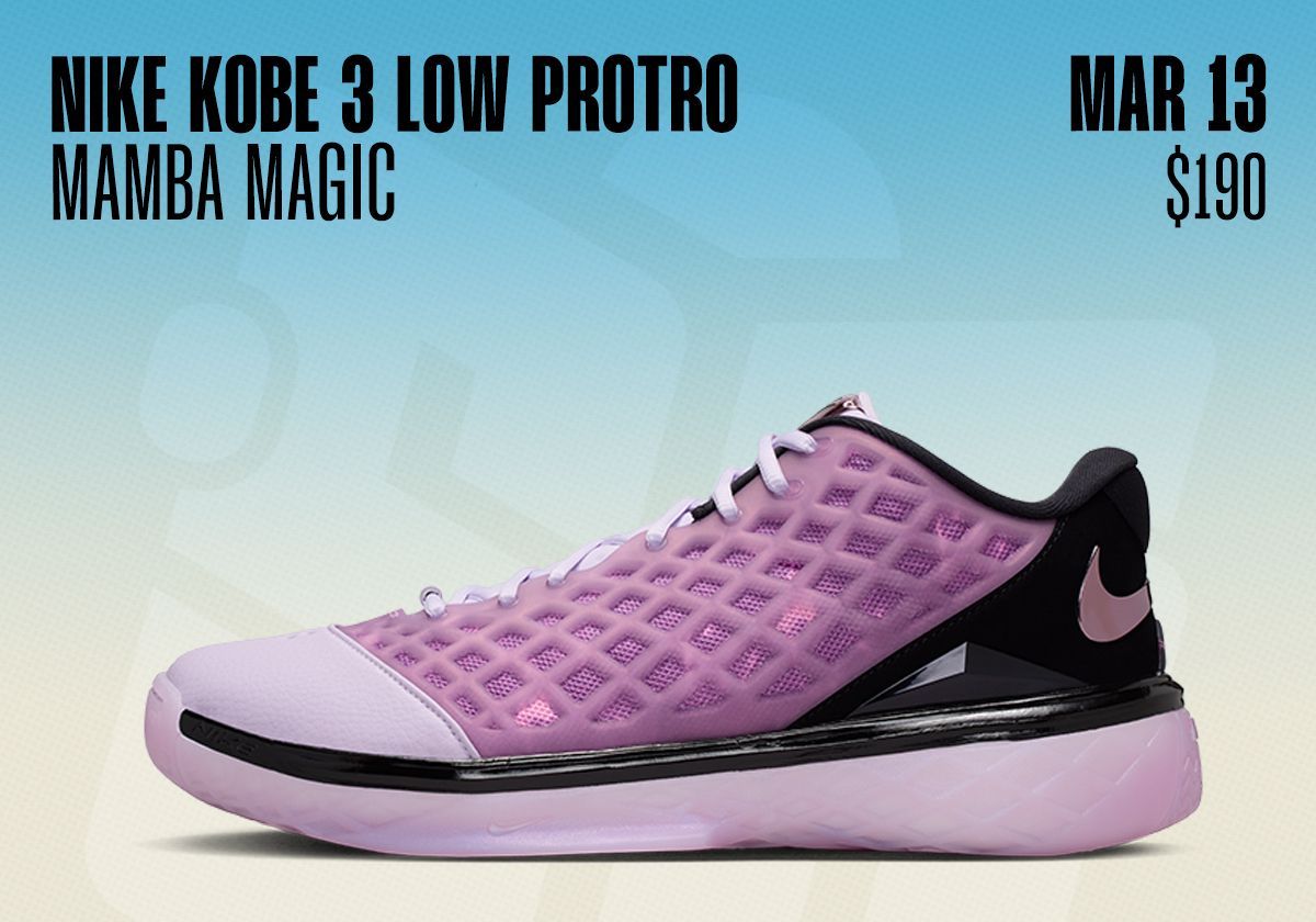 SneakerNews's tweet photo. 🚨 WEEKLY RELEASE ROUND-UP 🚨 
- Nike Kobe 3 Low "Mamba Magic" 🪄 
- Air Jordan 13 "Chicago" 🎯 
- Jordan Jumpman Jack 🍀
- New Balance 1890 🏃  

Get the full rundown: https://t.co/RA3MHrmVuq https://t.co/lekCF6CEa4