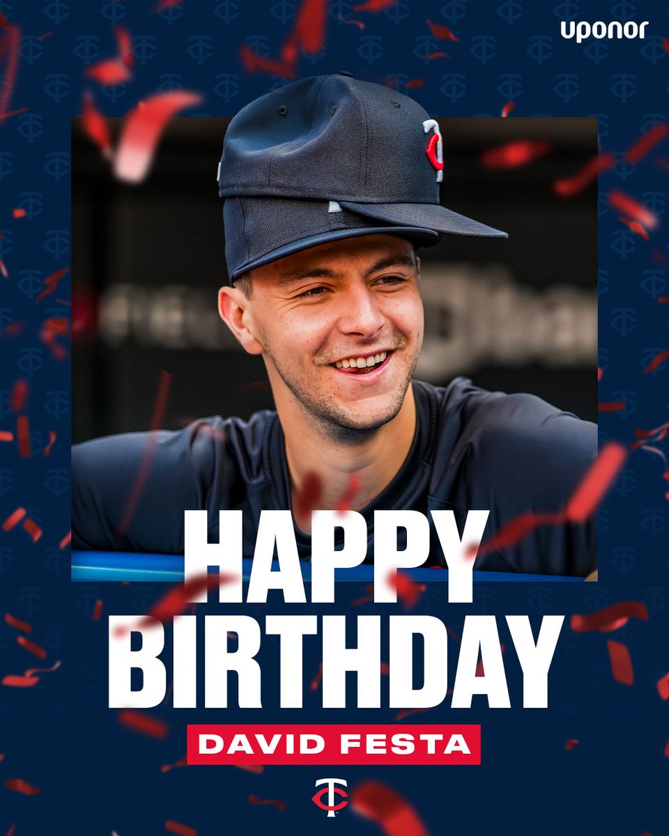 Twins's tweet photo. HBD, David! https://t.co/yiCdxwrAFG