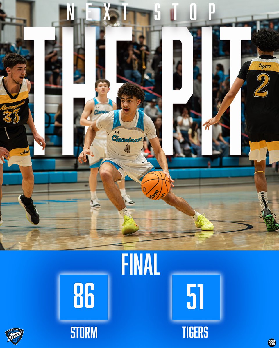 cleveland_bball's tweet photo. The Storm were victorious in the first round of the NMAA State Basketball tournament! We are so proud of these young men! We’re going to the Pit! Let’s go Storm! ⚡️
@coachzcole @sportsprimo2 @PrepHoops_NM @nmpreps @JamesDYodice https://t.co/z9bRX4ahLi
