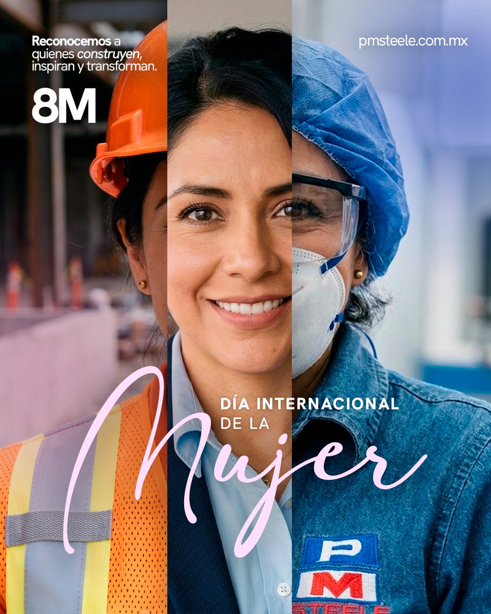 PMSteeleMX's tweet photo. Hoy reconocemos a las mujeres de PM STEELE®️ que día a día impulsan la excelencia en sus espacios de trabajo.
#PMSTEELE #DíaInternacionalDeLaMujer #MujeresQueInspiran #Liderazgo #WorkplaceDesign #DíaDeLaMujer #8M https://t.co/Z82QB4NMIT