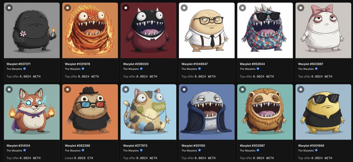 plutoblockstar's tweet photo. My renewed #Warplets army, love it!
I want to GA my fav:
1- rate this 12 soldier from 1 to 10 in the comments
2- like+ RT
3- congrats, you just join the #Giveaway !
winner selected at 10 comments only, LFG!
#NFTs are the future of art, certification and much more....I suggest u to still follow this market.
@0xHarmonybot & @WarpletsAI RT would be v appreciated!
#NFTCollection #NFT #NFTGiveaway #Warplets