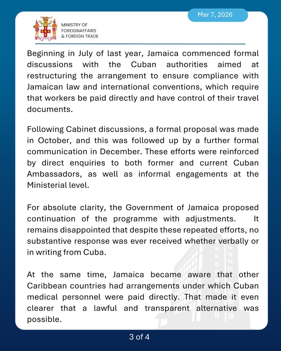 Ministry of Foreign Affairs and Foreign Trade, GOJ tweet media