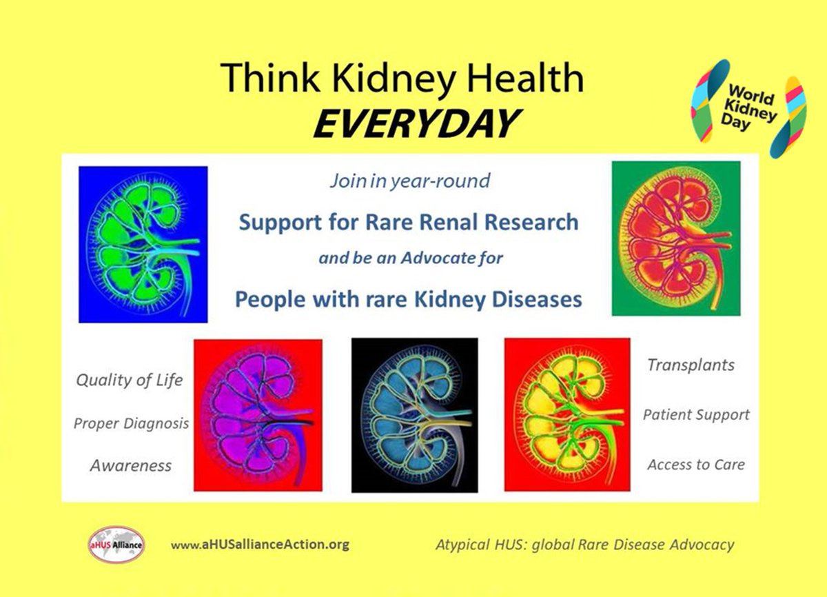 aHUSAllianceAct's tweet image. 12 March 2026: World Kidney Day- For people with #KidneyDisease, every day counts in reaching for optimal Quality of Life #QoL &amp;amp; #raisingawareness for access to care. #KidneyHealthMatters, so support #renal research, &amp;amp; people at the heart of #WorldKidneyDay.