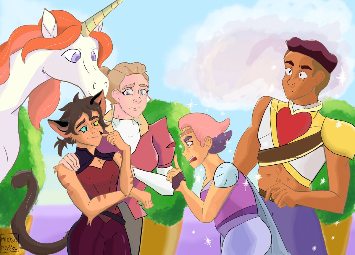 alguem27337220's tweet photo. Heey I did this art for the oneshot on AO3
“Teleport Envy” by TheStarGayzingEtherianCollection!!!
Check the fic out guyss (link below)
#catradora #glimbow #catra #adora #glimmer #bow #swiftwind #spop https://t.co/T545yGAeJh