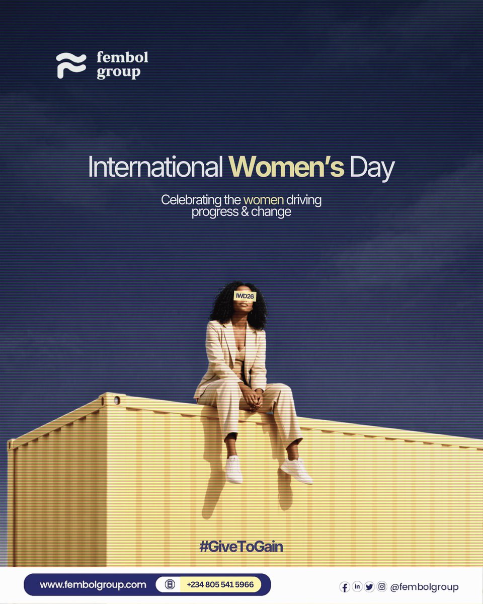 fembolgroup's tweet photo. Happy International Women’s Day to the incredible women who keep the world moving in logistics, business, and beyond.
Your strength, resilience, and dedication inspire us every day. 💙
#InternationalWomensDay #FembolGroup #WomenInLogistics https://t.co/hkHAY0GJnP