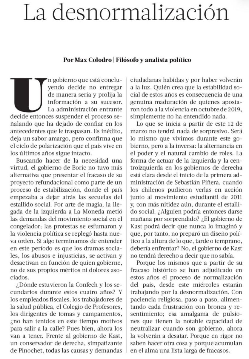 Notable columna de <a href="/maxcolodro/">Max Colodro ‎מָקס</a> , como siempre.