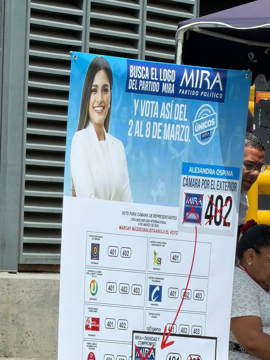 Aidarragaf's tweet photo. Al parecer la señora Cónsul de Puerto Ordaz, Venezuela, Mónica Herrera, está participando activamente con una candidata a la cámara en el exterior. Le solicito respetuosamente a la canciller Rosa Villavicencio @CancilleriaCol verifique la alerta de intervención en política de la funcionaria. Y sobre todo, se brinden las garantías a los demás aspirantes a la cámara. @PGN_COL