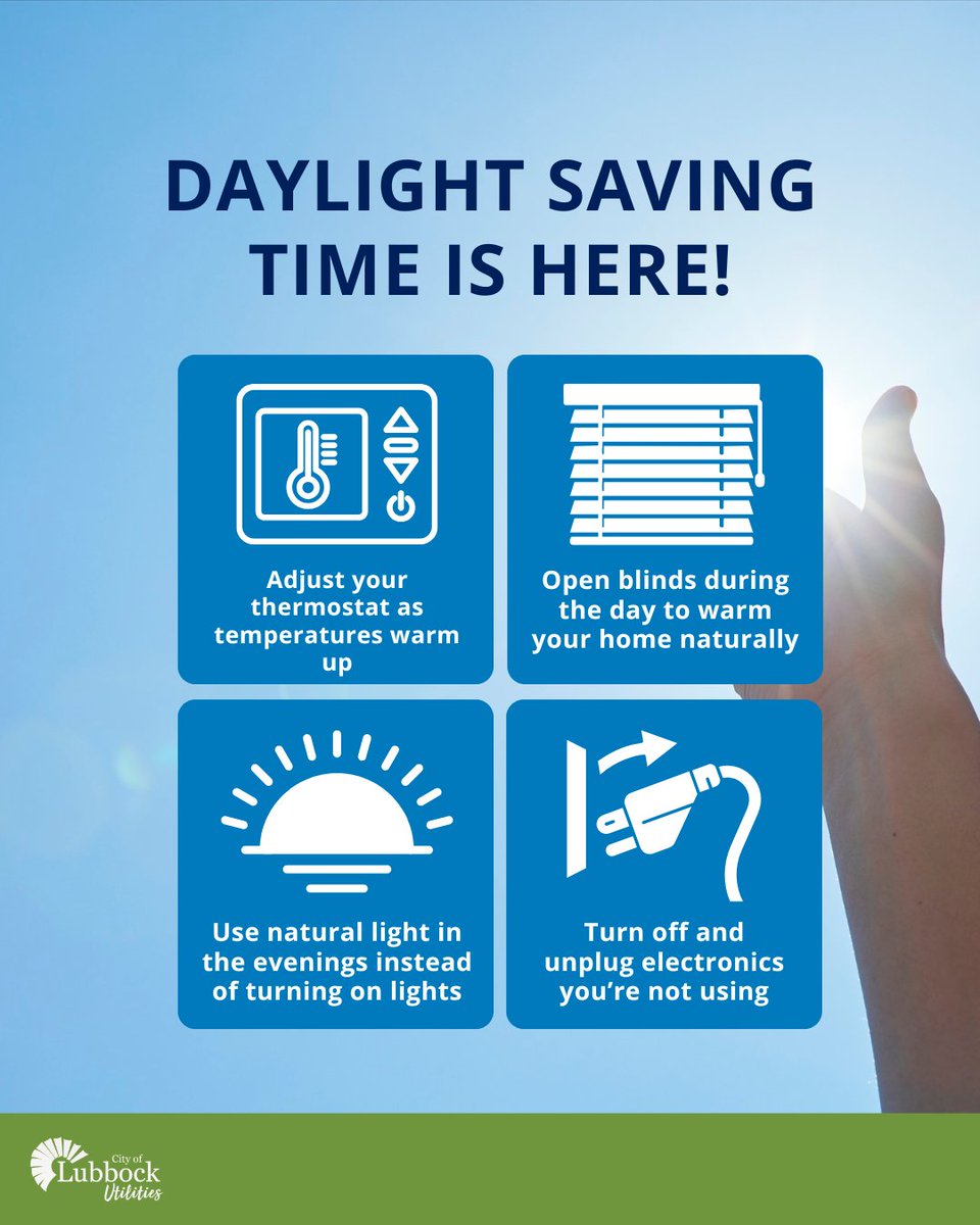 COLUtilities's tweet photo. Time to spring forward! Check out our favorite tips to try out at home as the days grow longer and warmer. https://t.co/NnjhU7v3aH