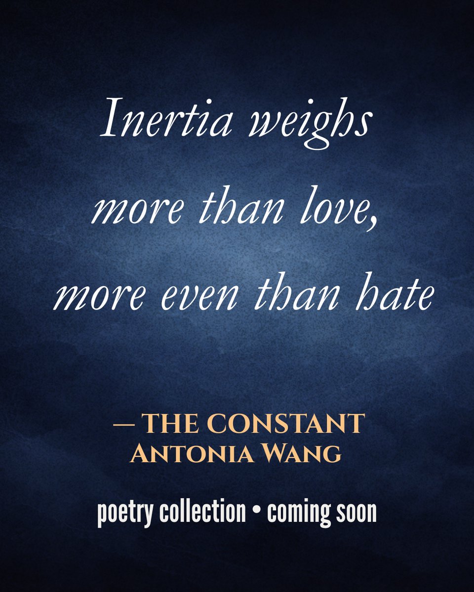 A line from The Constant, a poetry collection about memory, love, and the quiet forces that shape who we become.