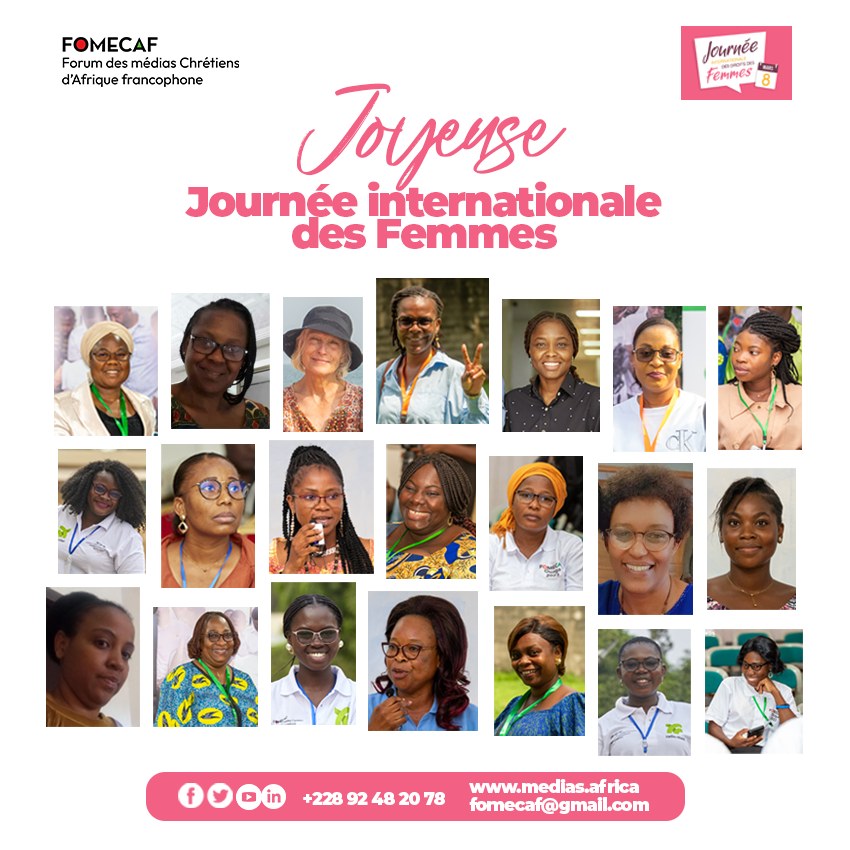 fomecaf's tweet photo. Joyeuse Journée internationale des Femmes !

En ce 8 mars, FOMECAF célèbre toutes les femmes engagées dans les médias et la communication pour une société plus juste, inclusive et porteuse d’espérance.

#JournéeDesFemmes #IWD #femmesdanslesmédias #fomecaf #MediaforPeace https://t.co/6InYafyxwu