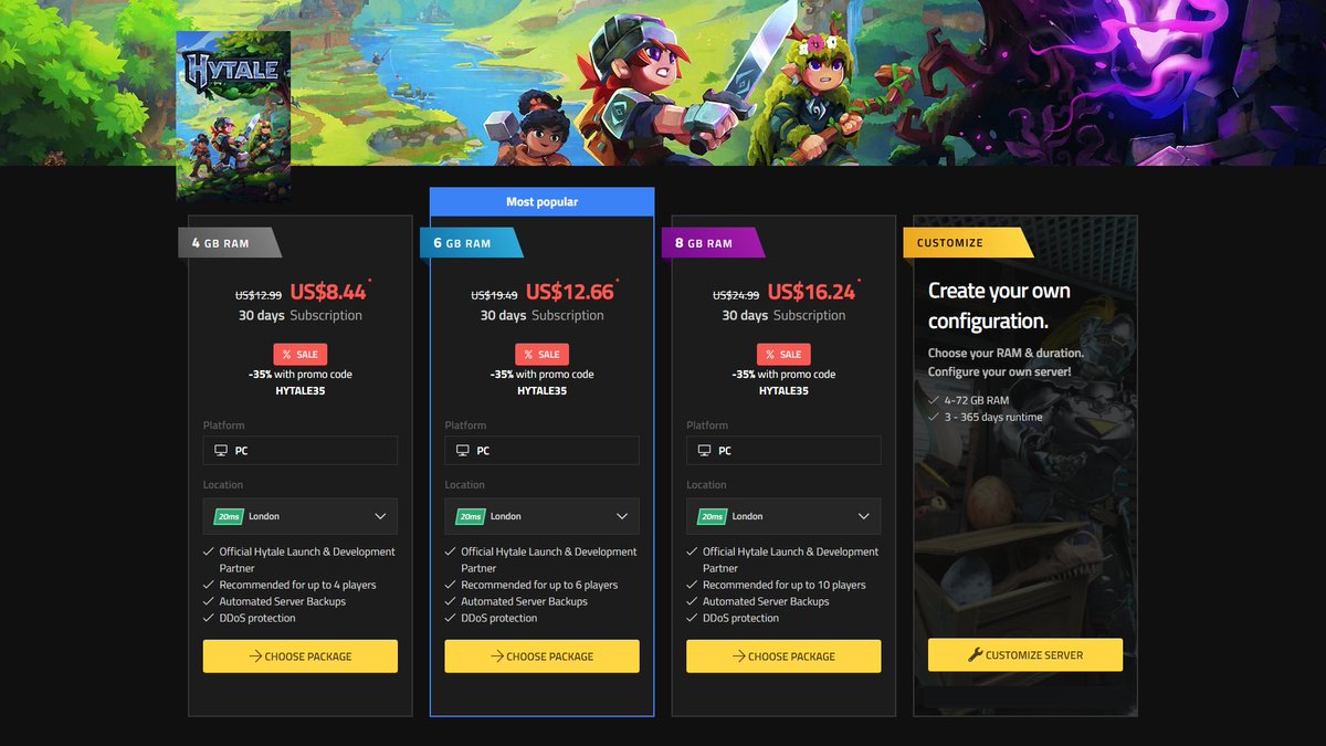 BlueandQueenie's tweet photo. Hytale adventures if you're looking for your own game server to play solo or with your friends now's the perfect time as @Nitrado_EN are hosting a HUGE discount on all Hytale servers!!!

👉 35% Hytale Hosting https://t.co/NhzA5IfOtl #ad https://t.co/GGsUIqMyWr