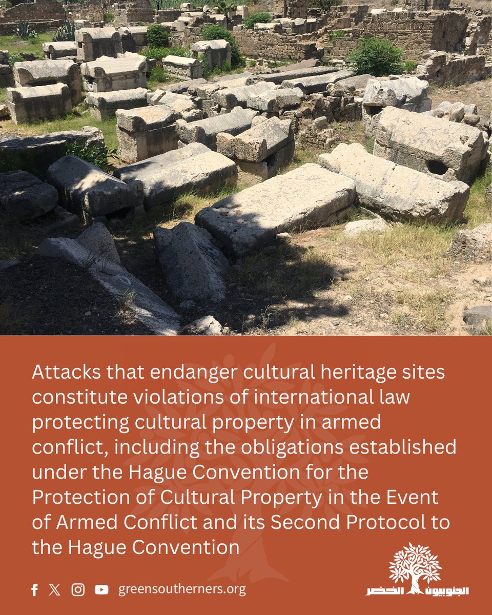 GreenSoutherns's tweet image. Cultural heritage in Lebanon is under attack

On Friday, 6 March, Israءli airstrikes struck the immediate surroundings of the UNESCO World Heritage Site of #Tyre amid an ongoing aggression against Lebanon, raising serious concerns about the safety  ..1/3
@UNESCO 
@UNESCOBEIRUT