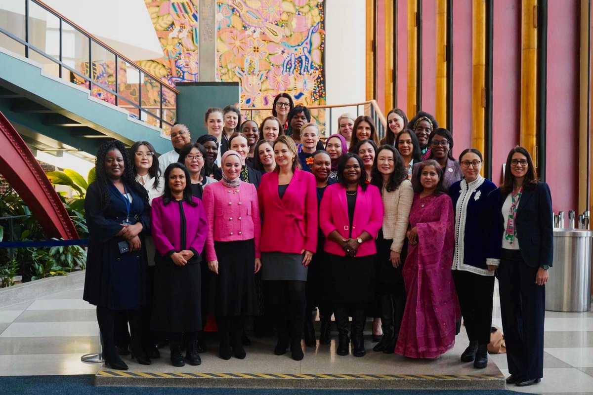 LuxembourgUN's tweet photo. Today and every day #TeamLuxembourg🇱🇺 stands up for the human rights of all. In light of the theme of this year’s #InternationalWomensDay, we demand access to justice &amp; full legal equality #ForAllWomenAndGirls ✊🏼

We joined women PRs and DPRs gathered with @UN_PGA for #IWD2026 https://t.co/7B1ASwowmr