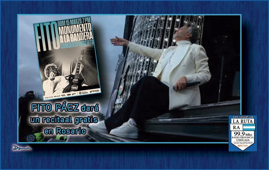 FITO PÁEZ dará un recital gratis en su Rosario natal.
Mas info acá👇
facebook.com/photo/?fbid=15…